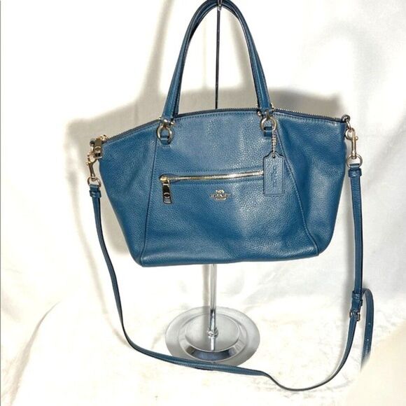 Coach Prairie Satchel Teal Leather Bag - #79997 - Picture 1 of 10